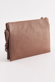 Tan Brown Leather Cross-Body Bag - Image 4 of 7