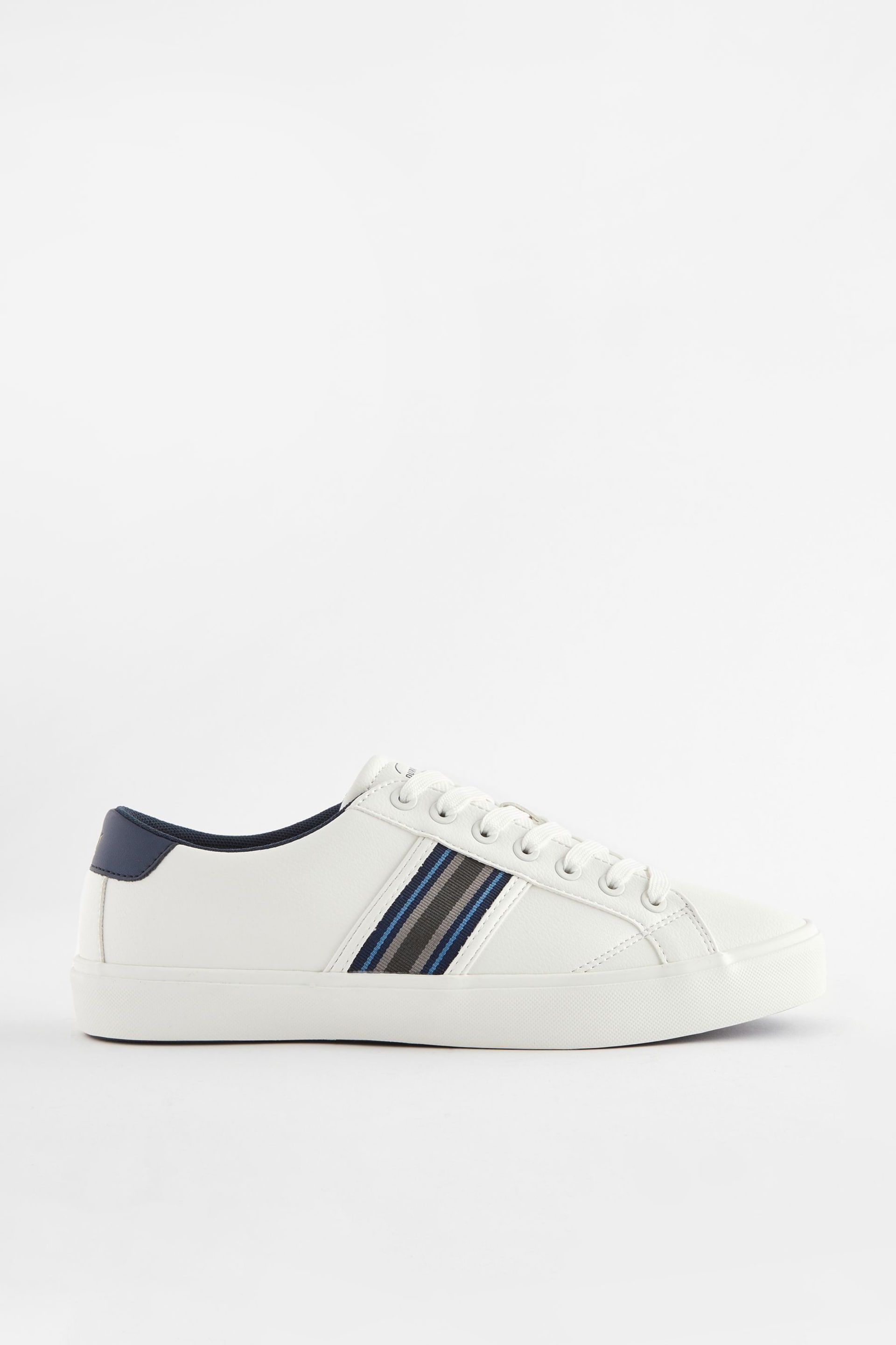 White Side Stripe Trainers - Image 2 of 6