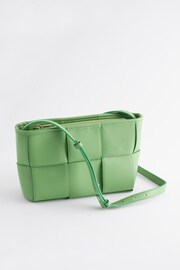 Green Raffia Weave Cross-Body Bag - Image 2 of 7
