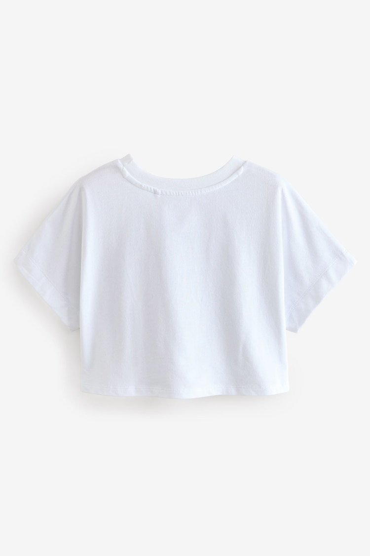 White 100% Cotton Festival Graphic Boxy T-Shirt (3-16yrs) - Image 2 of 3