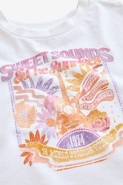 White 100% Cotton Festival Graphic Boxy T-Shirt (3-16yrs) - Image 3 of 3