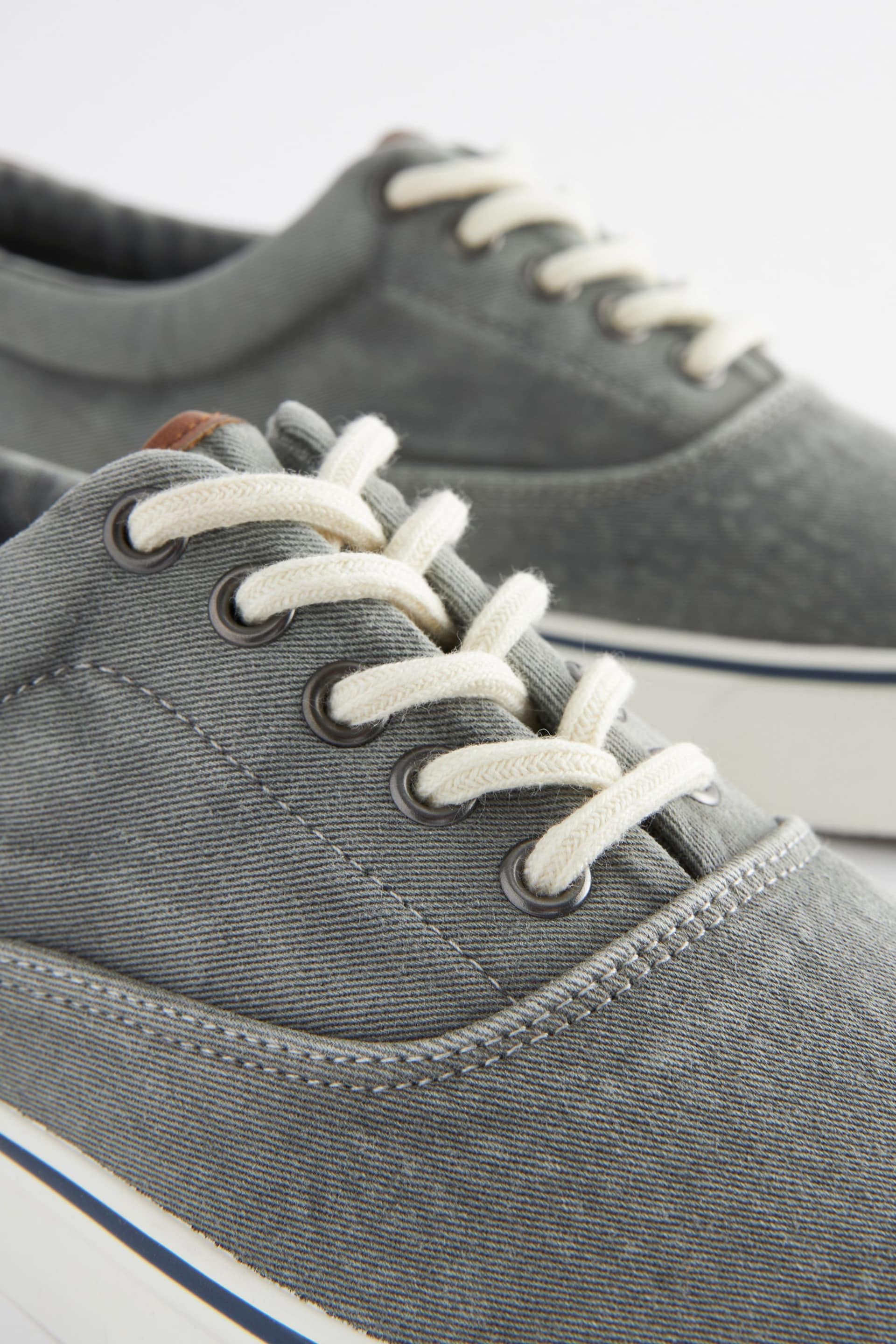Grey Classic Canvas Pumps - Image 3 of 7