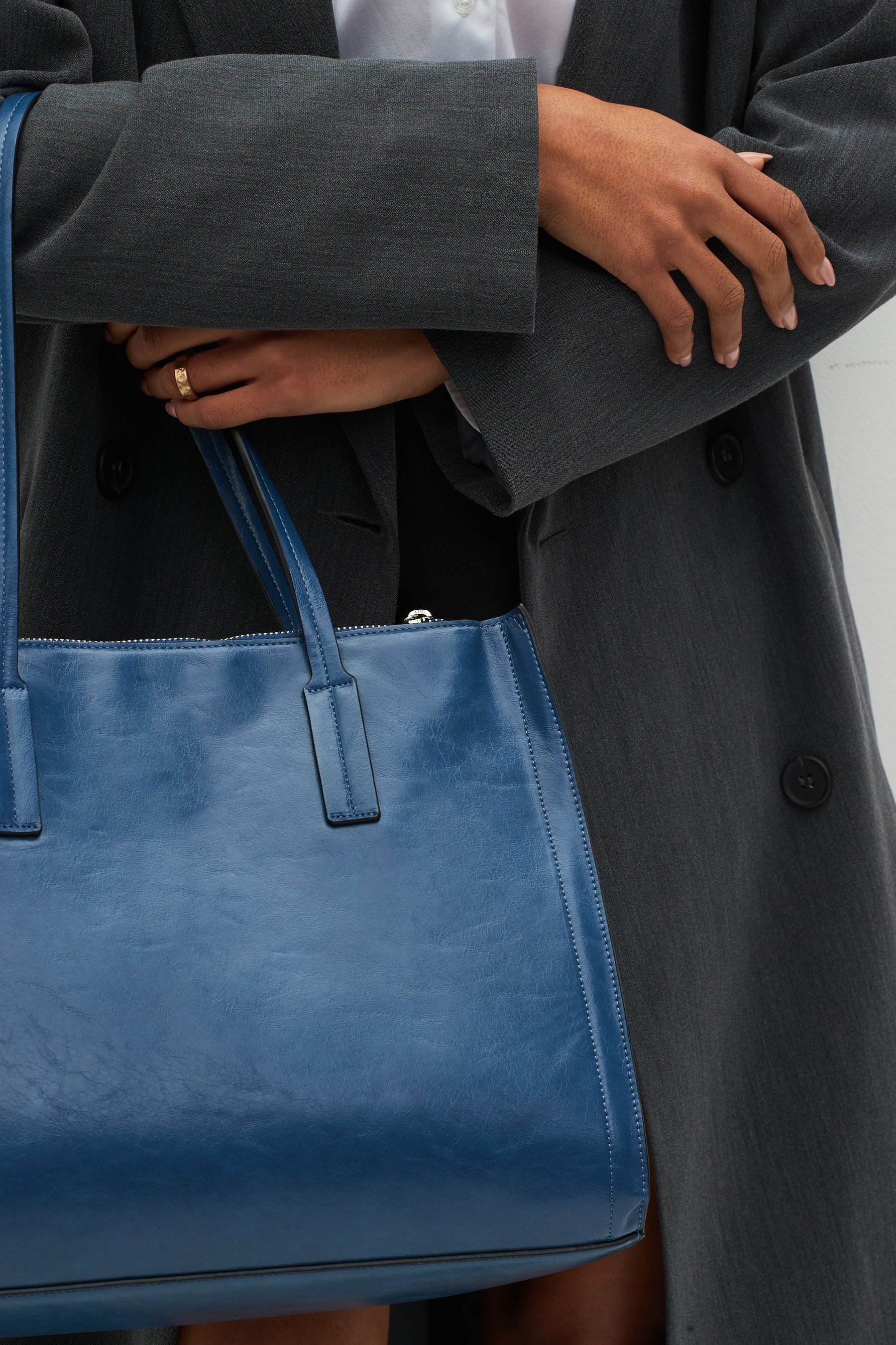 Blue designer tote bag online