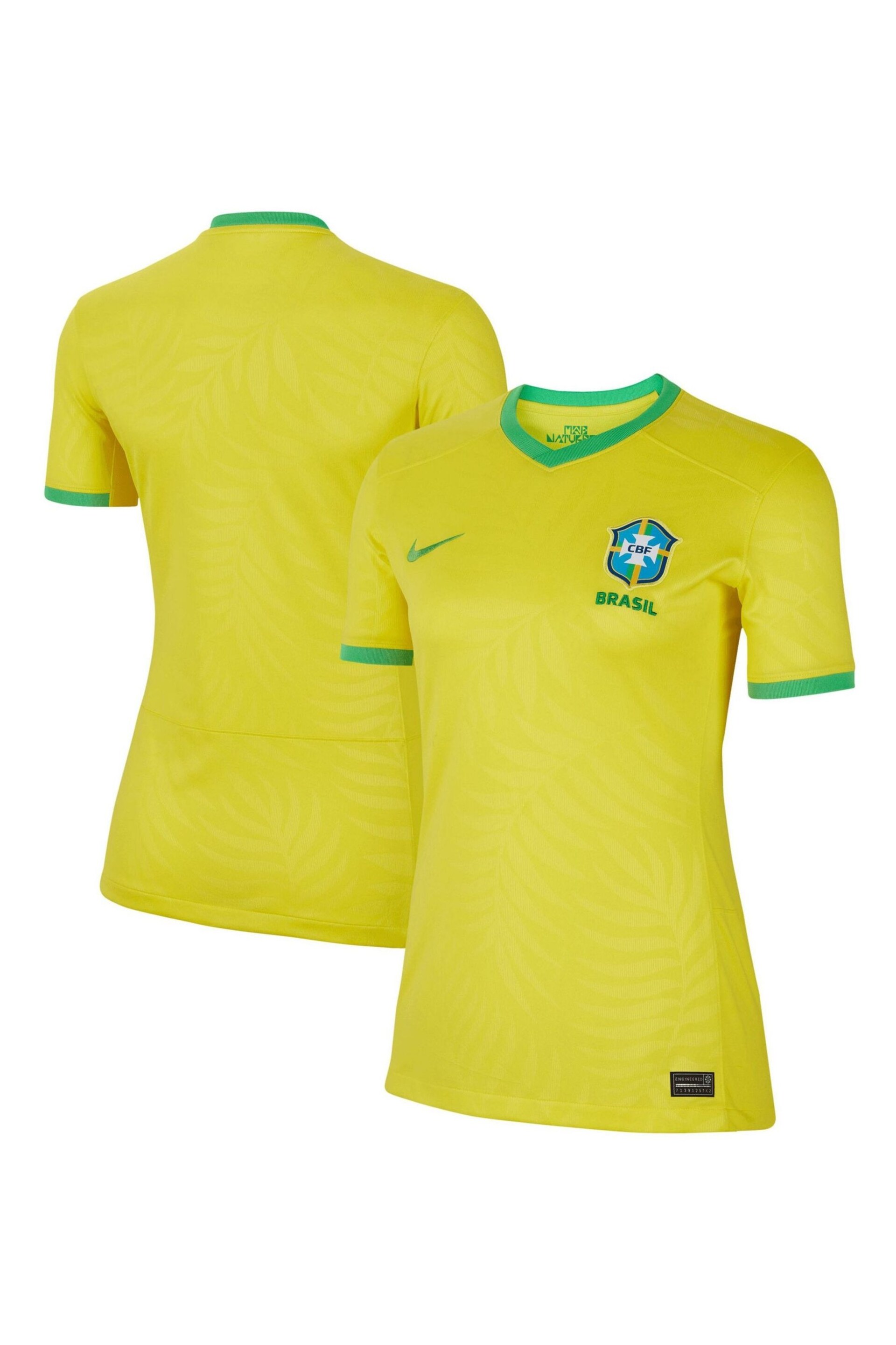 Nike Yellow Brazil Home Stadium Shirt - Image 1 of 4