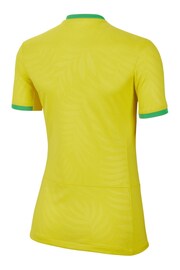 Nike Yellow Brazil Home Stadium Shirt - Image 3 of 4