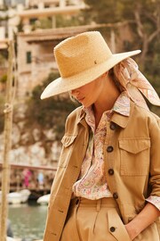 Joules Seville Natural Straw Fedora Hat - Image 1 of 7