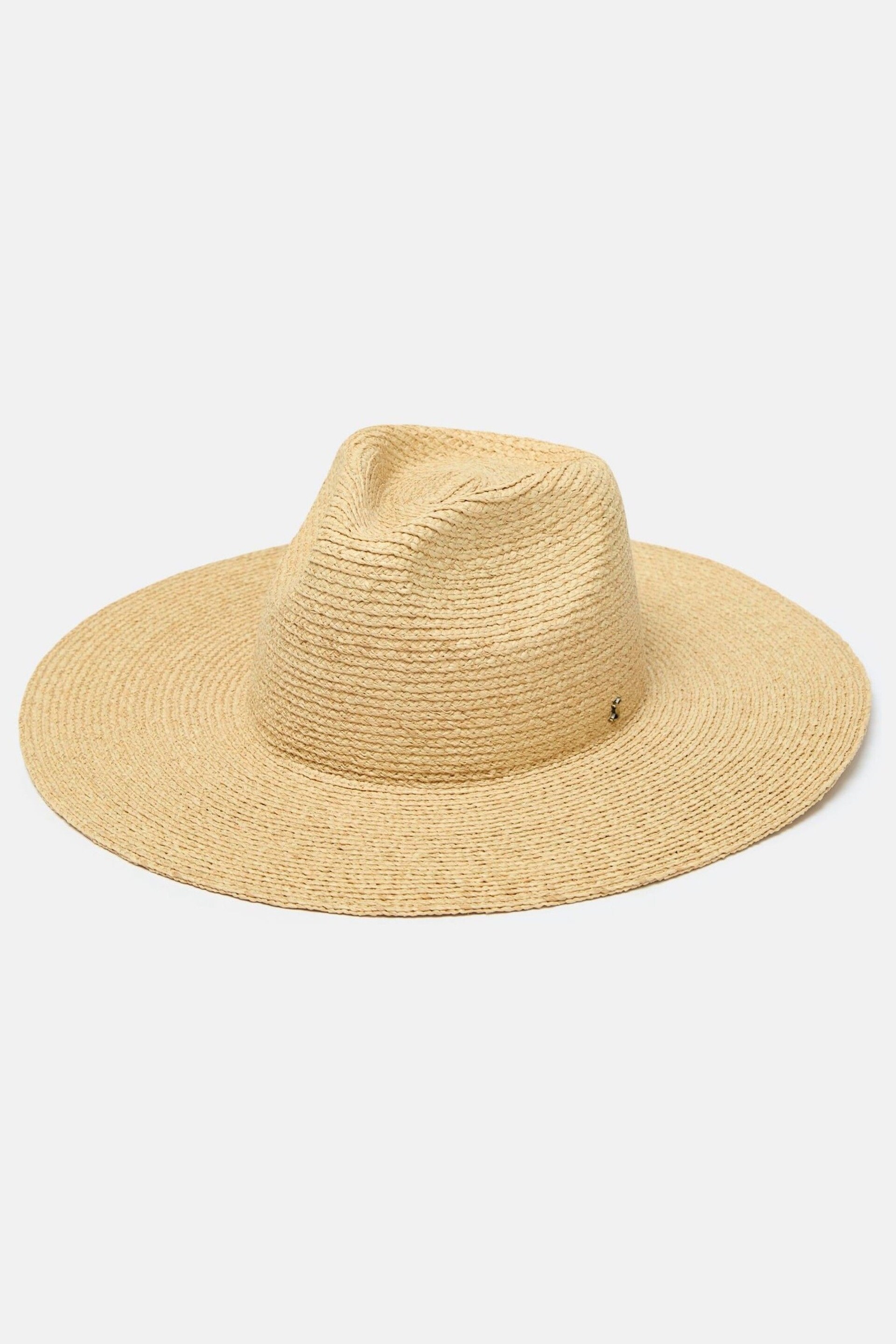 Joules Seville Natural Straw Fedora Hat - Image 6 of 7