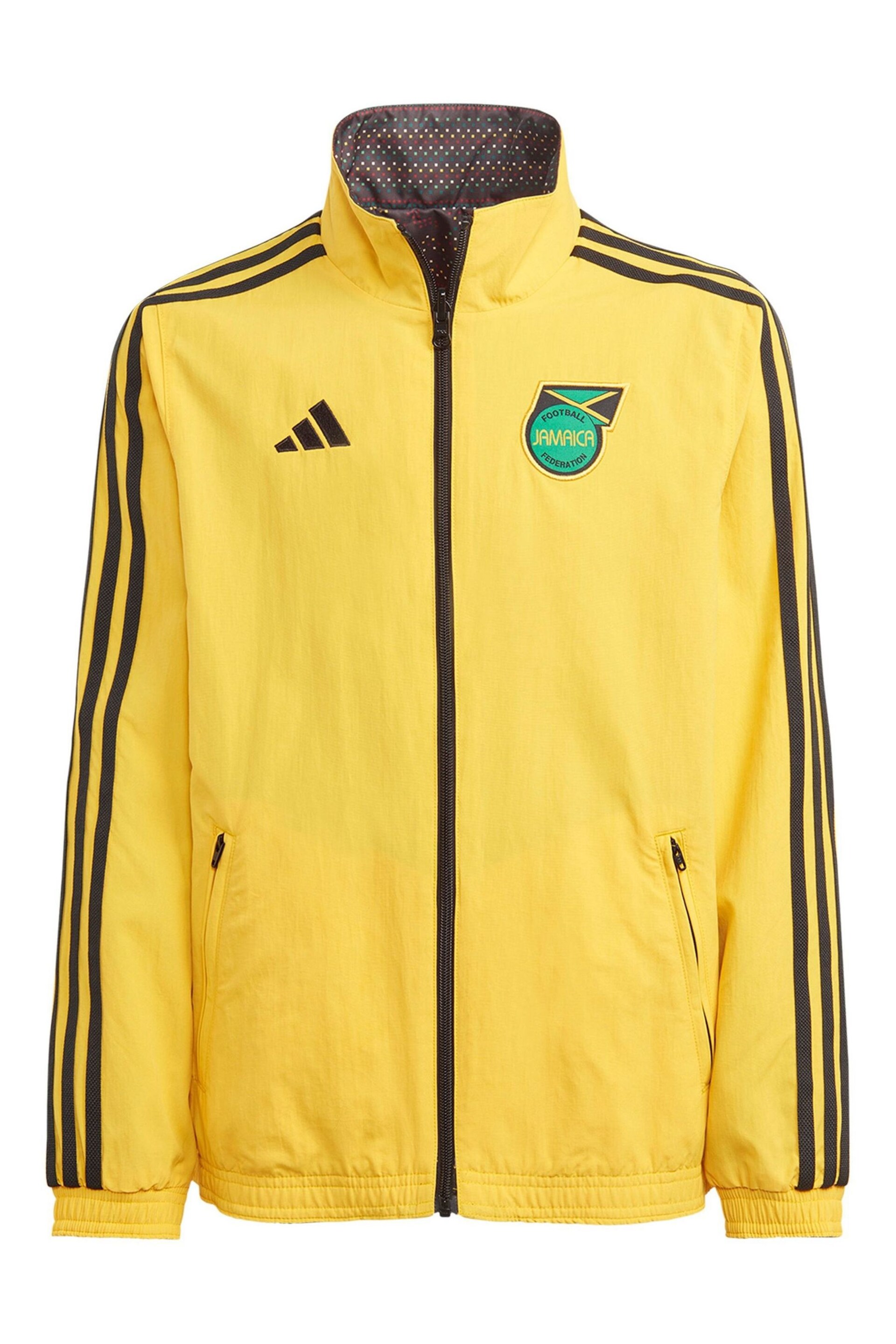 adidas Yellow Jamaica Anthem Jacket - Image 2 of 4