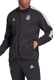 adidas Grey Real Madrid Travel Mid Layer Top - Image 1 of 1