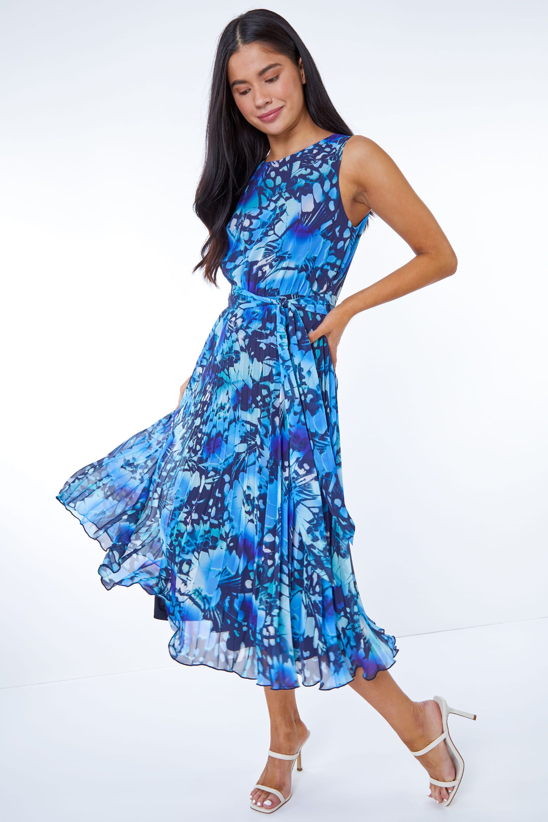 Pleated dress next clearance