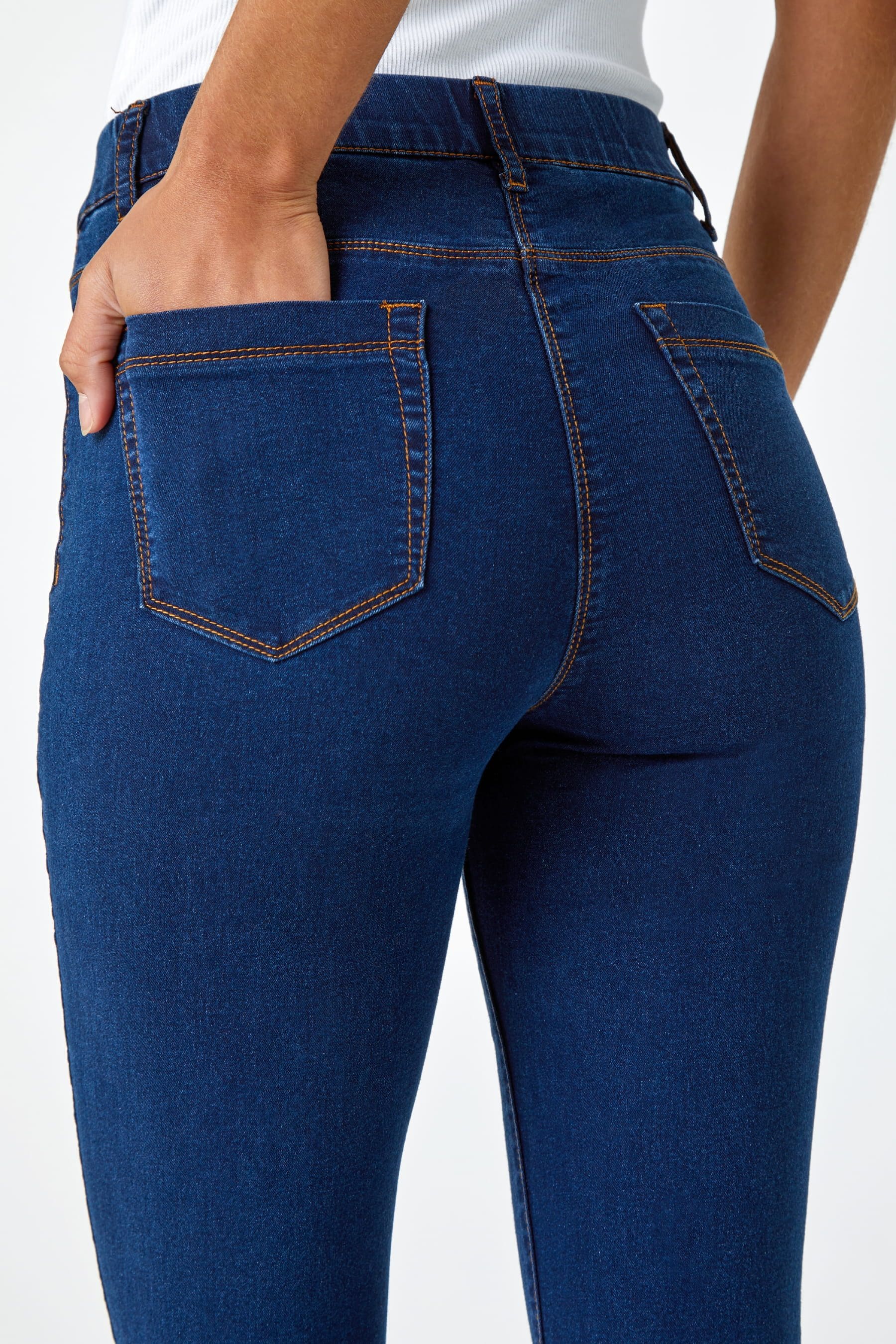 Buy Roman Dark Blue Cropped Denim Jeggings from the Next UK online shop