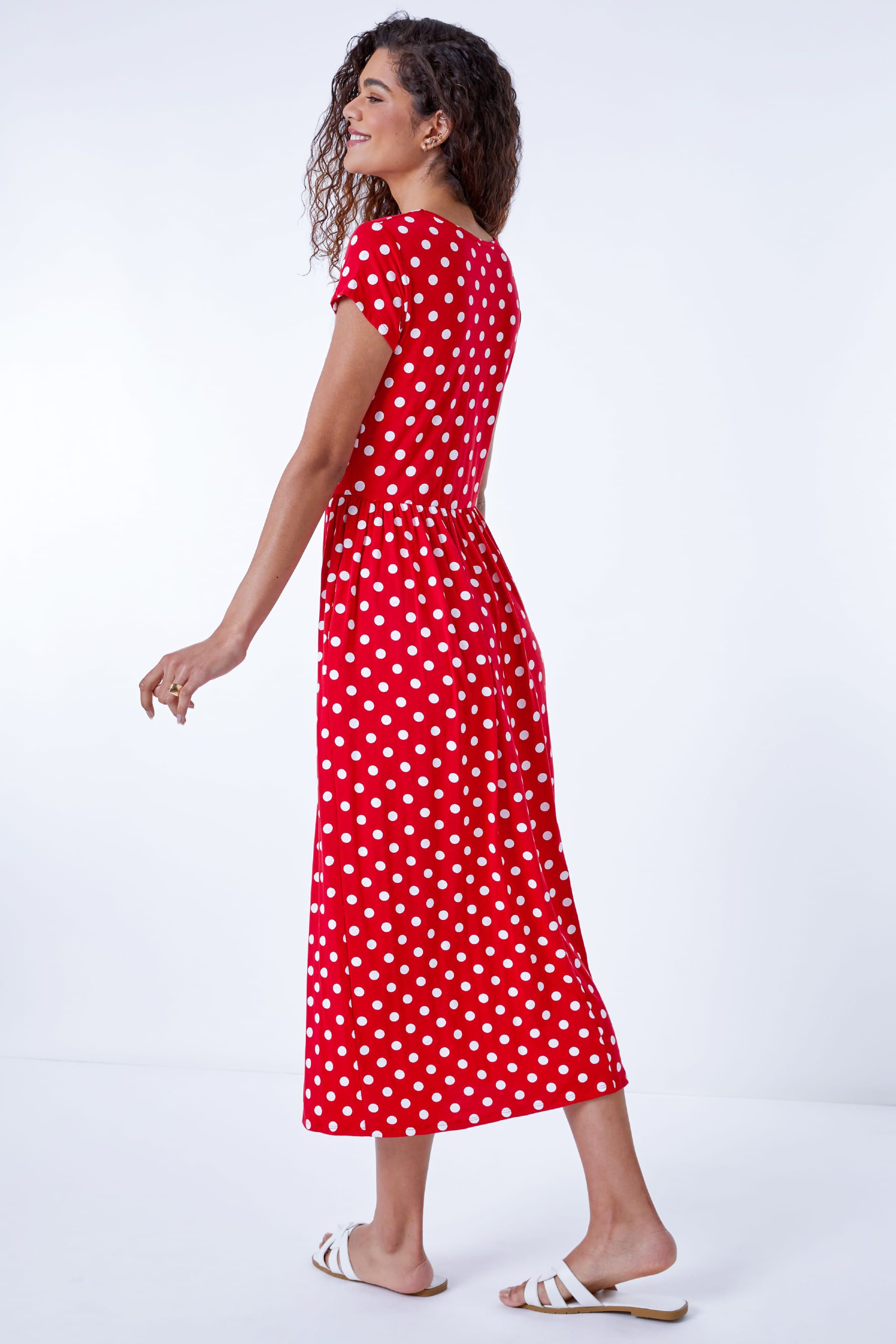 Red spot dress next online