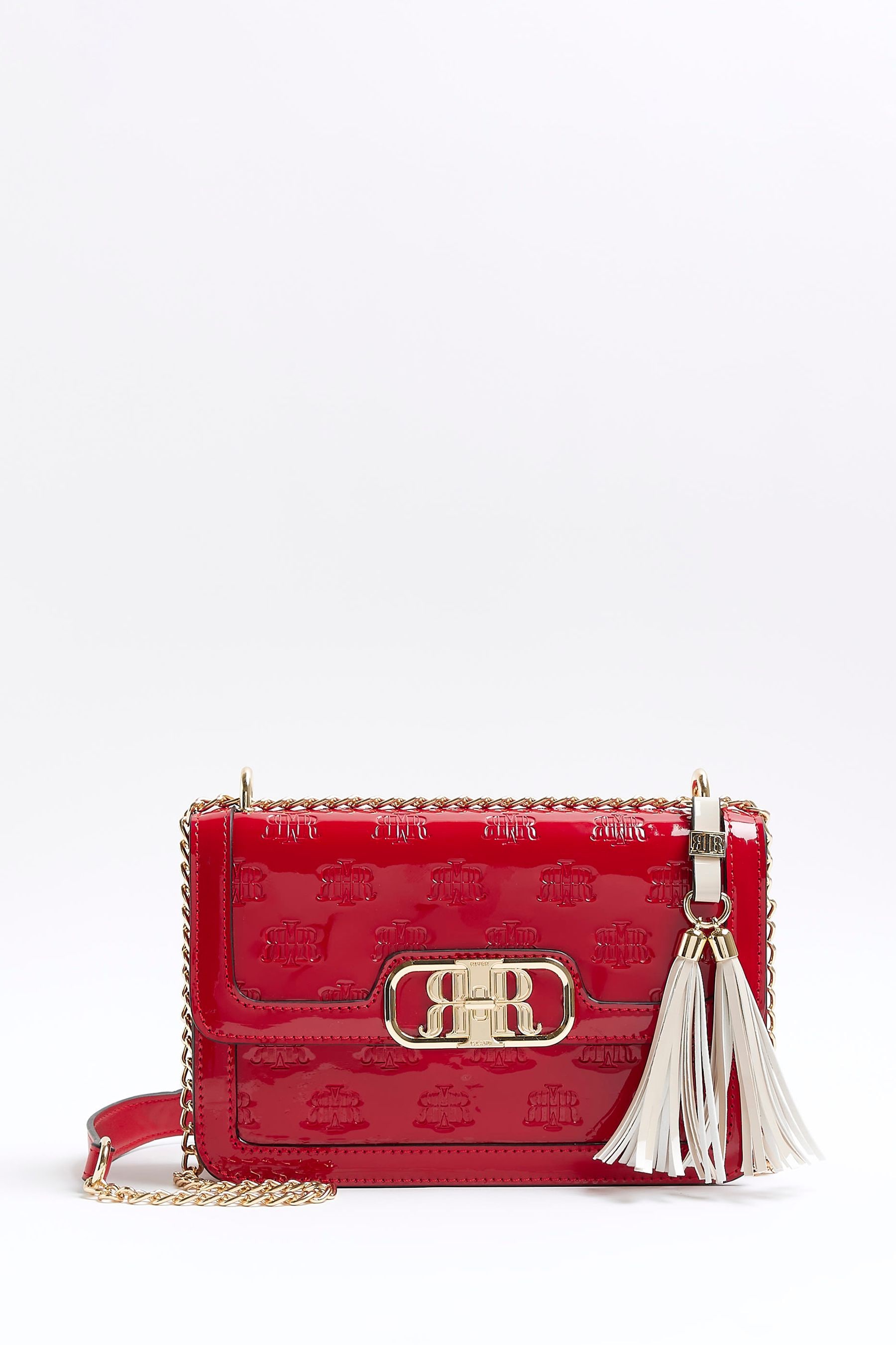 Buy River Island Red East West Lock Satchel Bag from Next Ireland