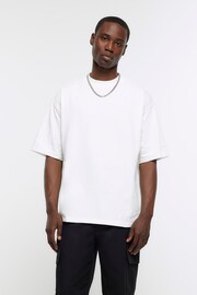 River Island White Studio Heavyweight Oversized T-Shirt - Image 1 of 5