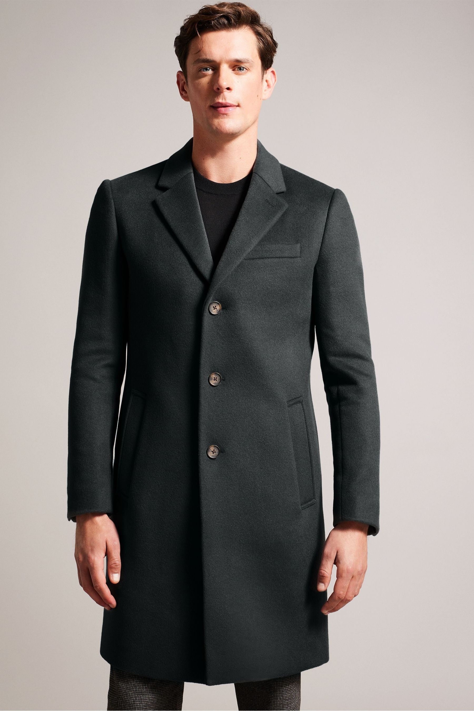 Ted baker green wool coat discount