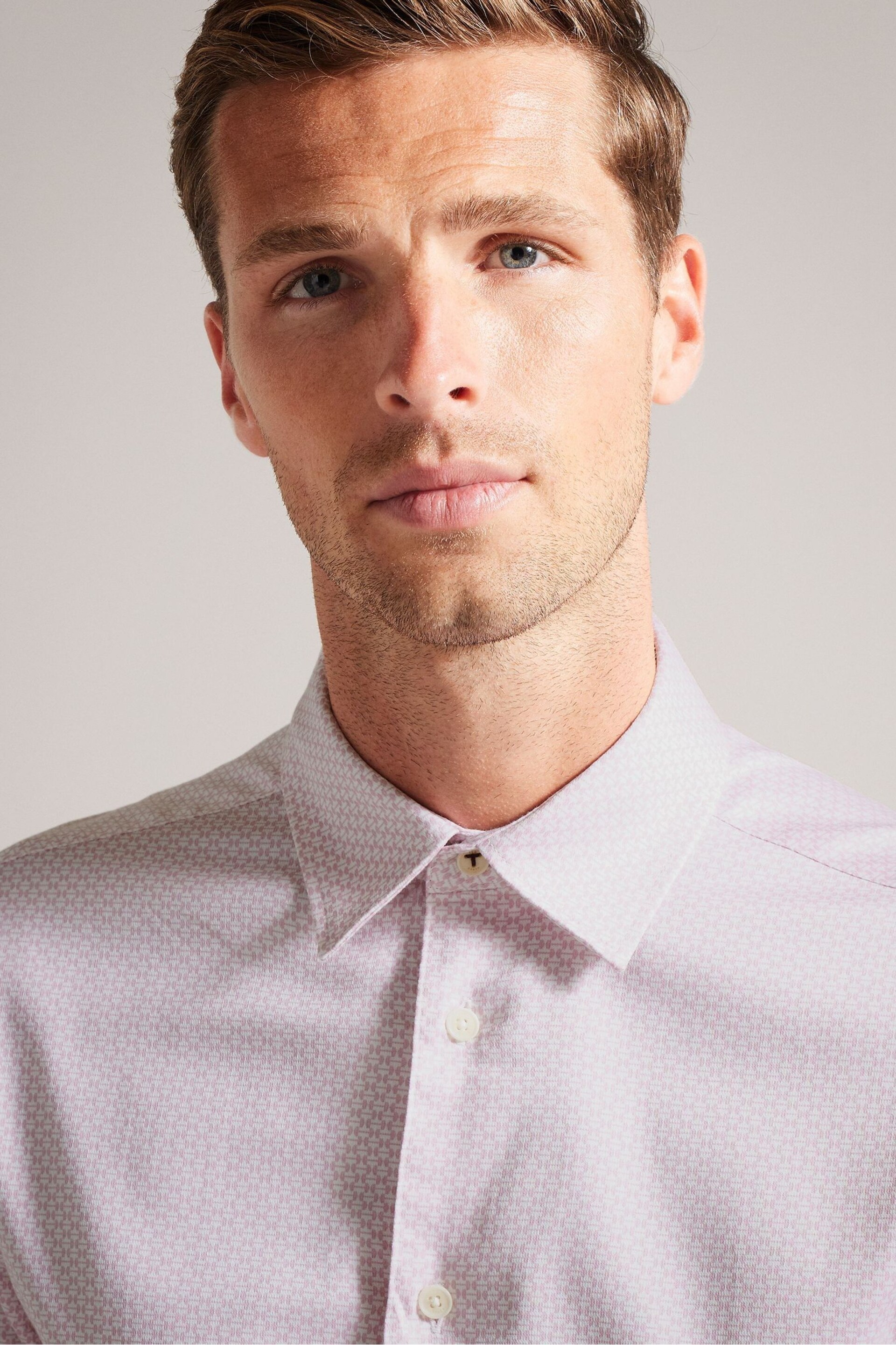 Ted Baker Pink Faenza Geo Shirt - Image 4 of 6