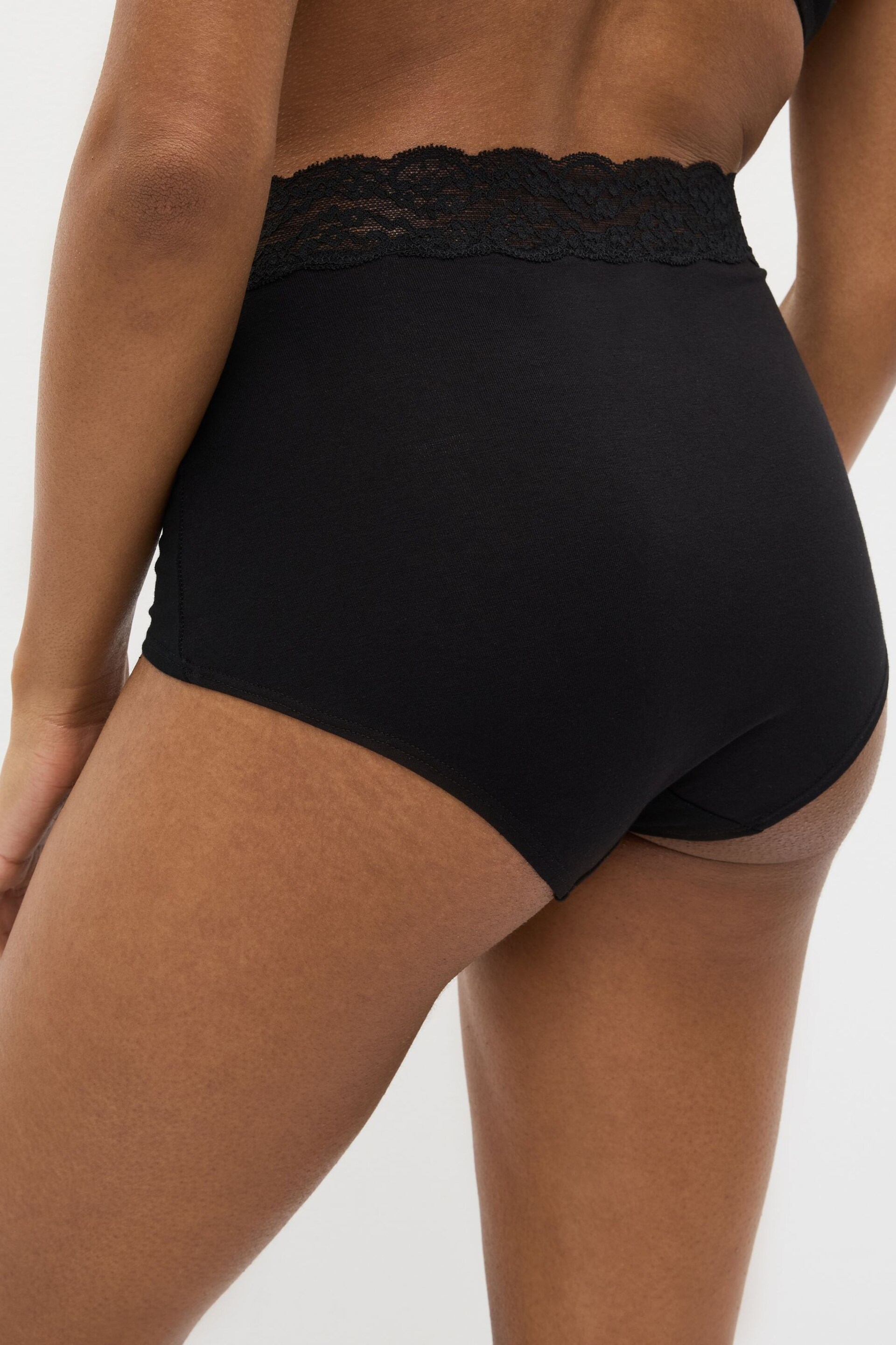 Black Bikini Cotton Rich Knickers 8 Pack - Image 3 of 5