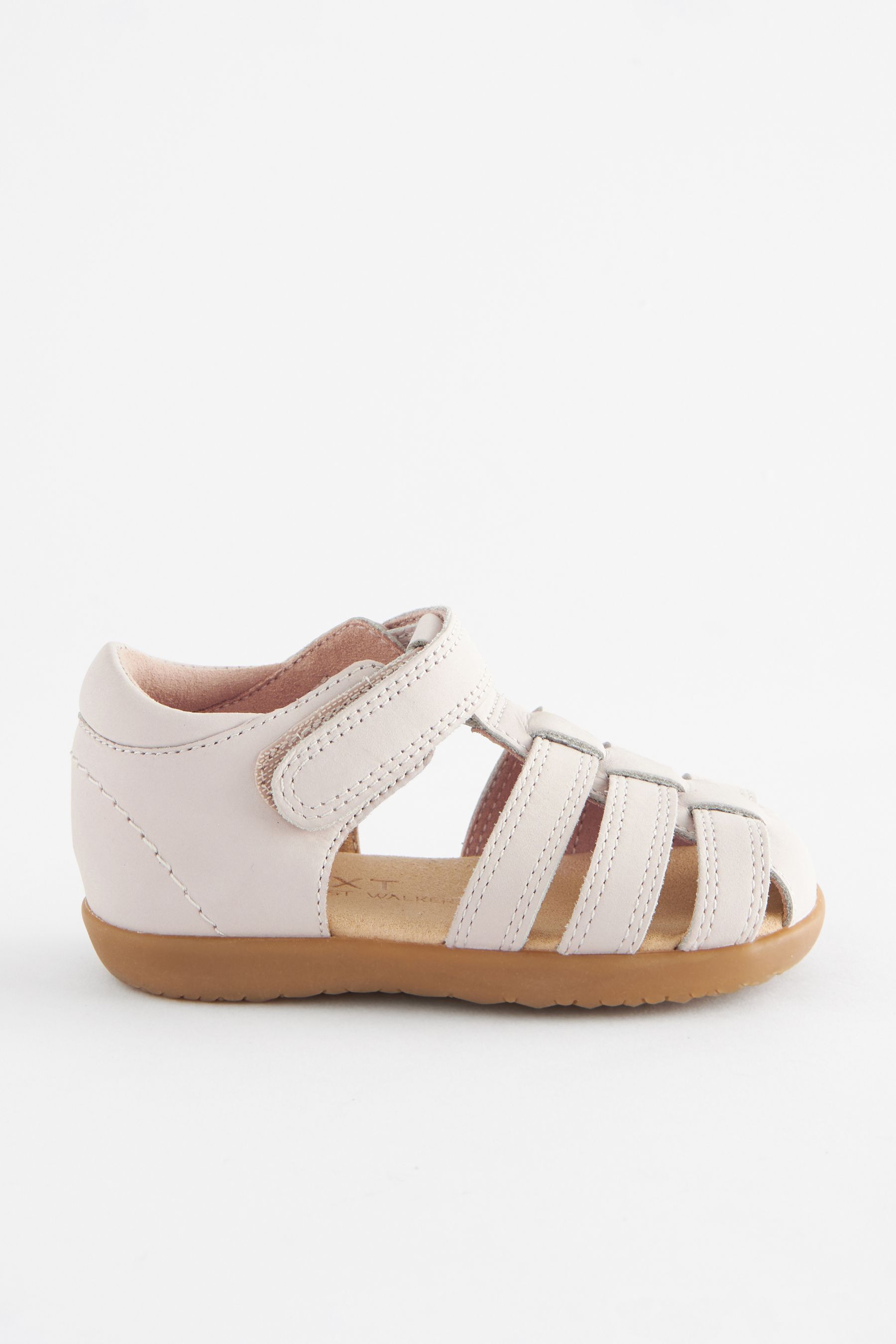 Stone Standard Fit F Baby Touch Fastening Leather First Walker Sandals