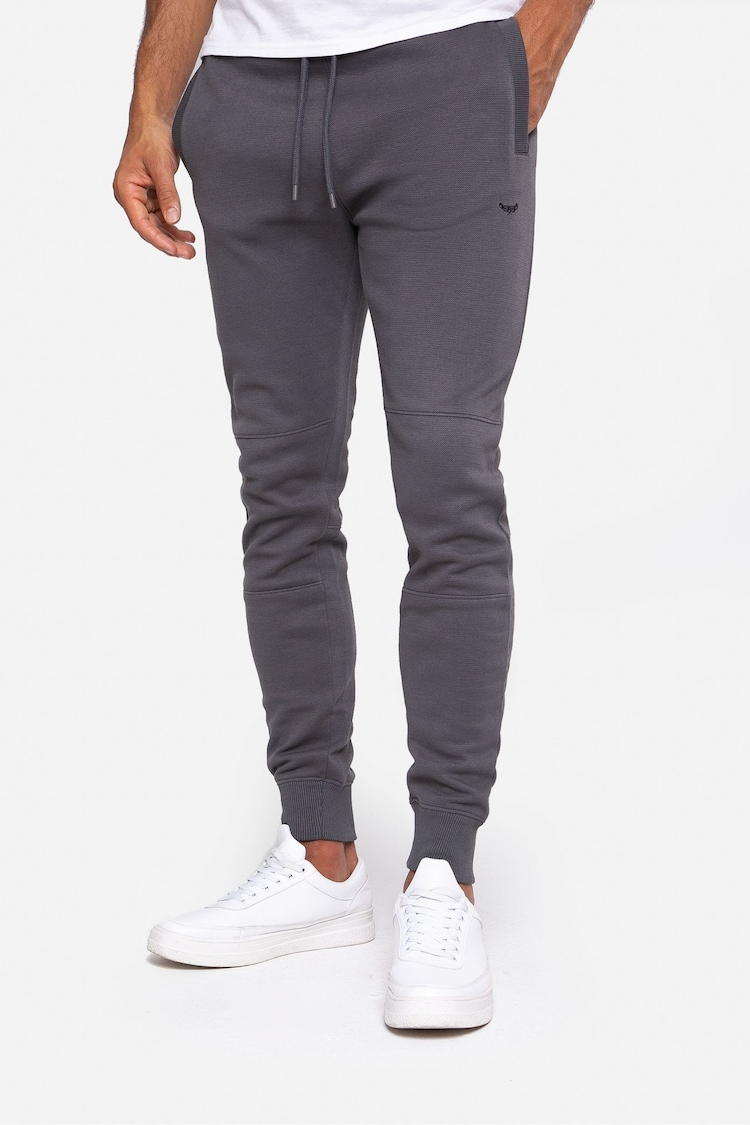 Threadbare Grey Slim Fit Pique Joggers - Image 1 of 4