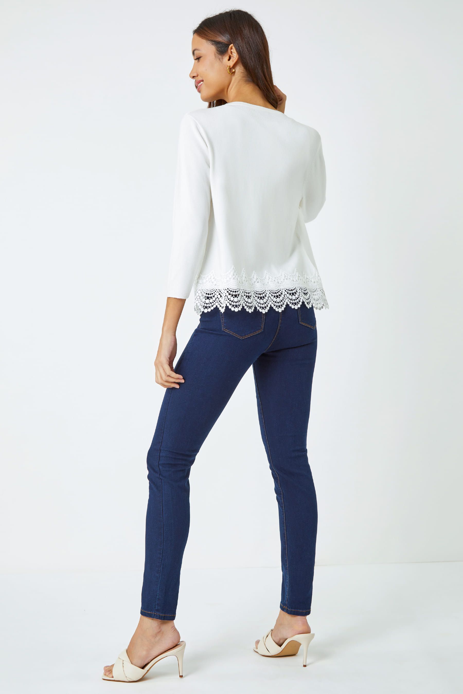 Scalloped shrug hot sale