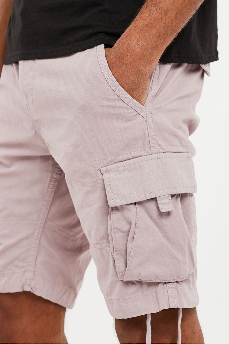 Threadbare Pink 100% Cotton Cargo Shorts - Image 4 of 4