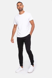 Threadbare Black Slim Fit Pique Joggers - Image 3 of 4