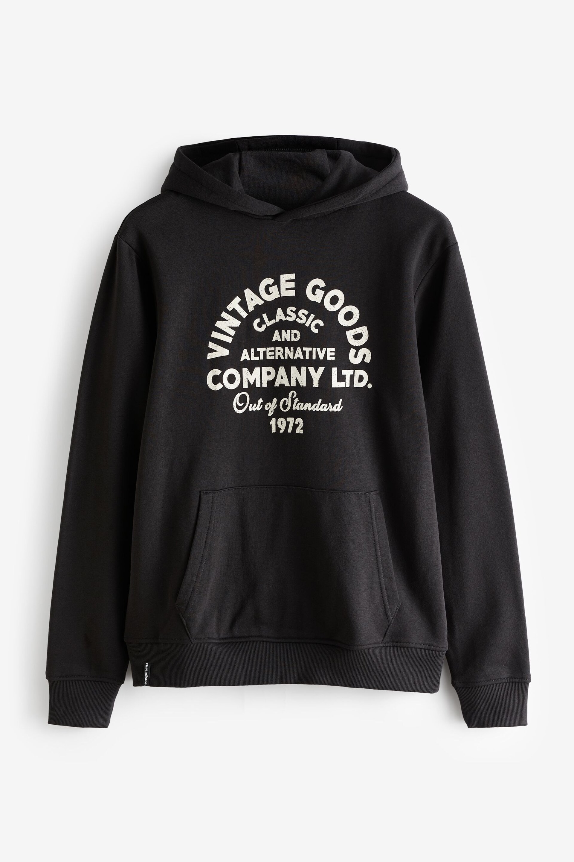 Threadbare Black Vintage Graphic Hoodie - Image 5 of 5