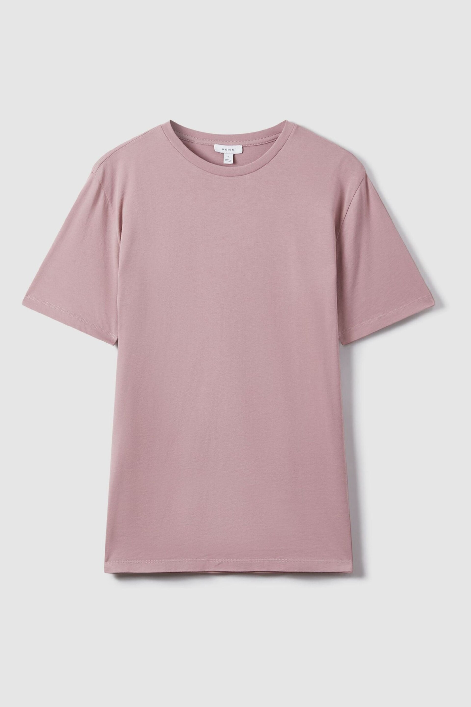 Reiss Dusty Rose Bless Cotton Crew Neck T-Shirt - Image 2 of 6