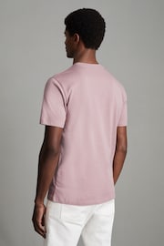 Reiss Dusty Rose Bless Cotton Crew Neck T-Shirt - Image 4 of 6