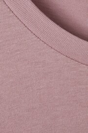 Reiss Dusty Rose Bless Cotton Crew Neck T-Shirt - Image 6 of 6