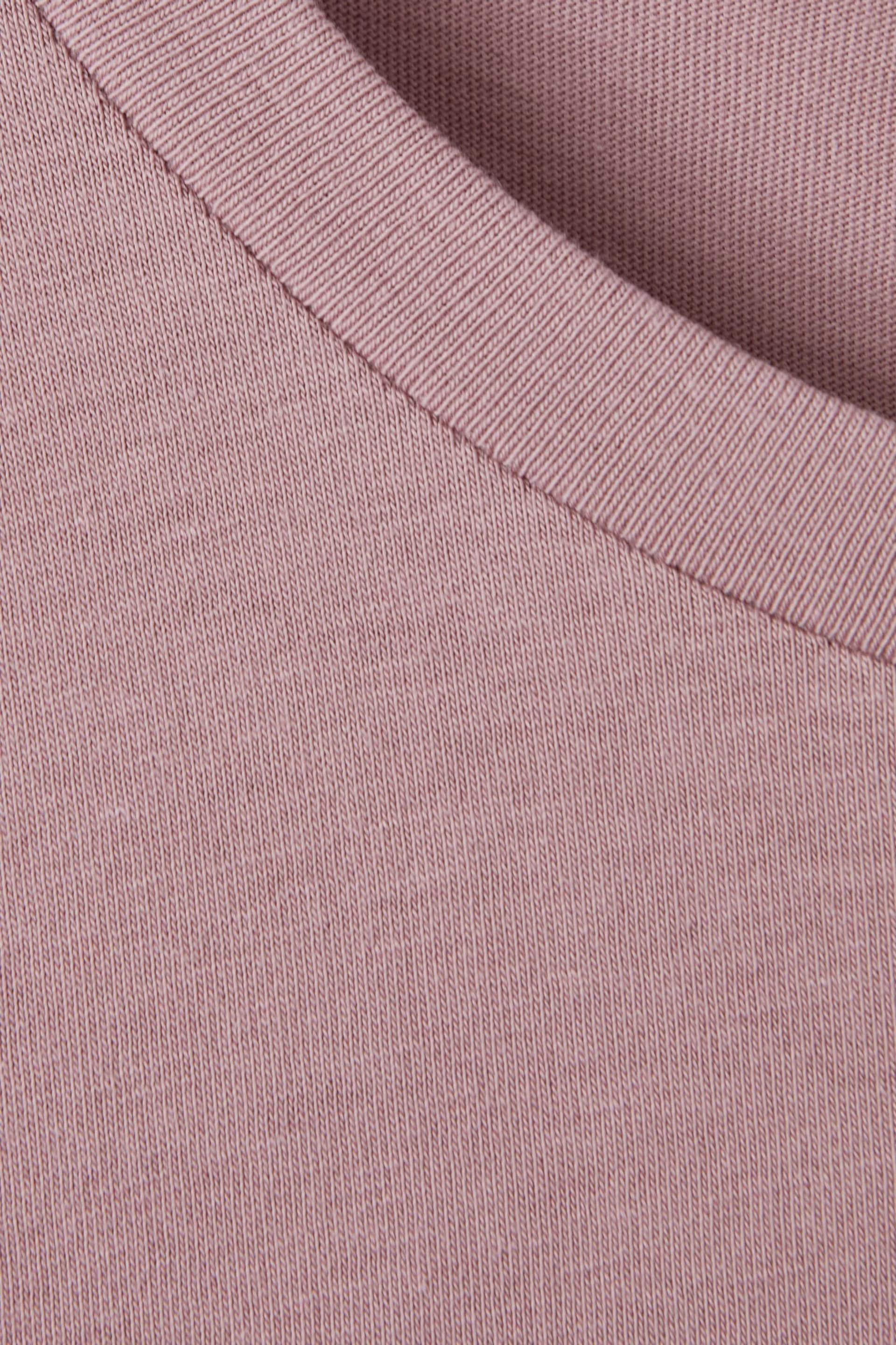 Reiss Dusty Rose Bless Cotton Crew Neck T-Shirt - Image 6 of 6