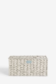 Grey Plastic Wicker Set of 3 Storage Basket - Image 6 of 6