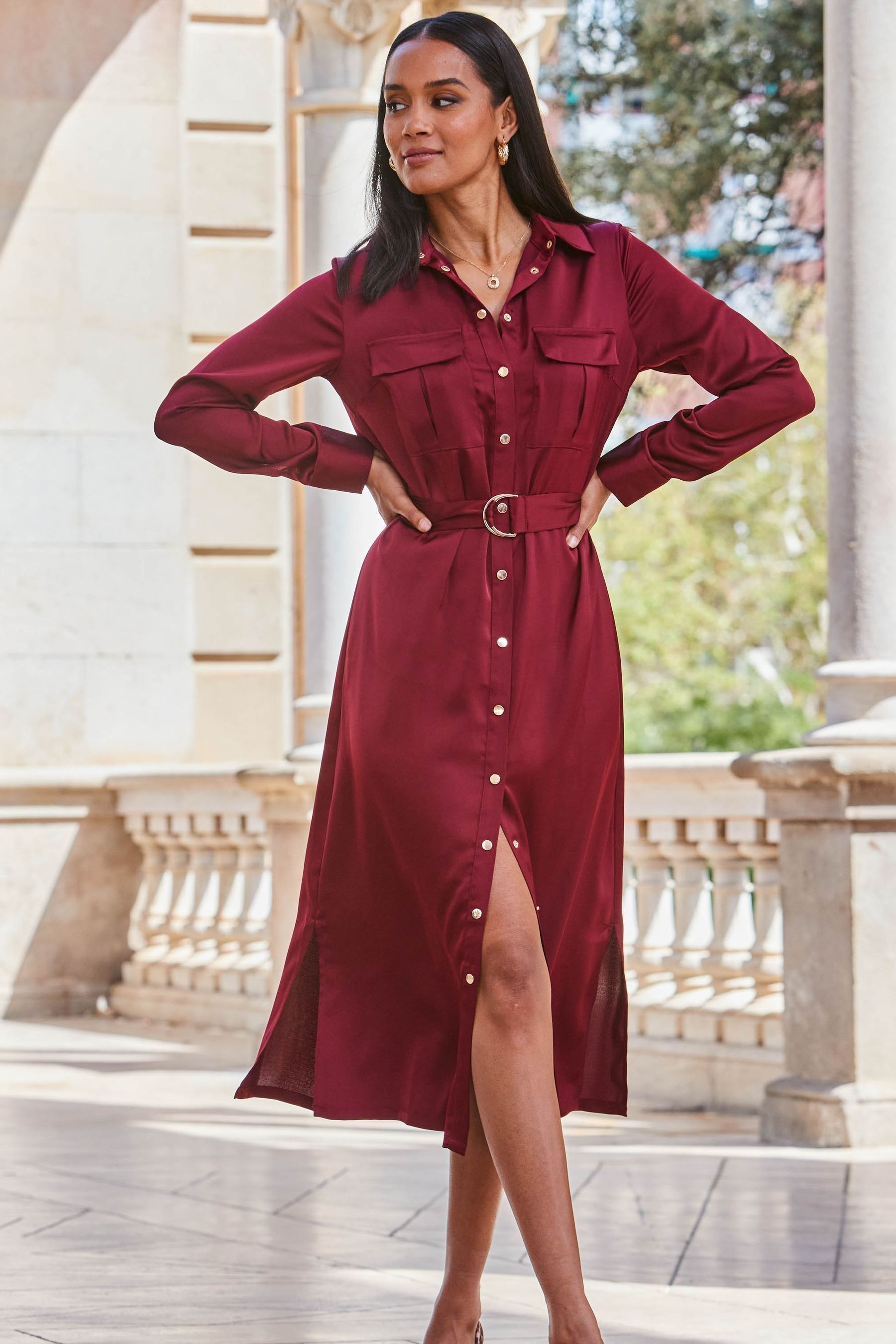Shirt utility dress clearance