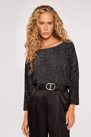 Apricot Black Sparkling Play Batwing Blouse - Image 4 of 4