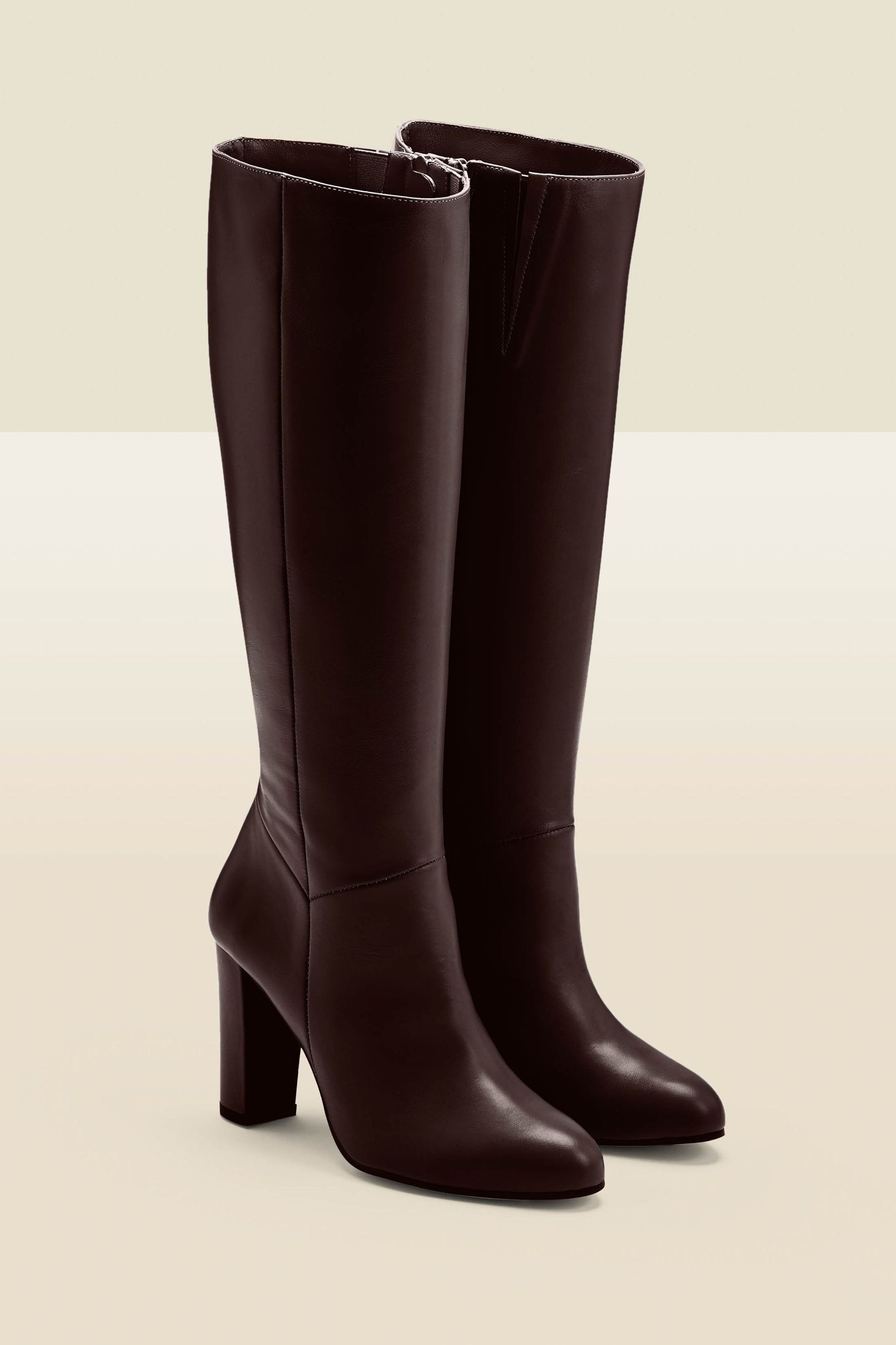 Zip knee high boots top