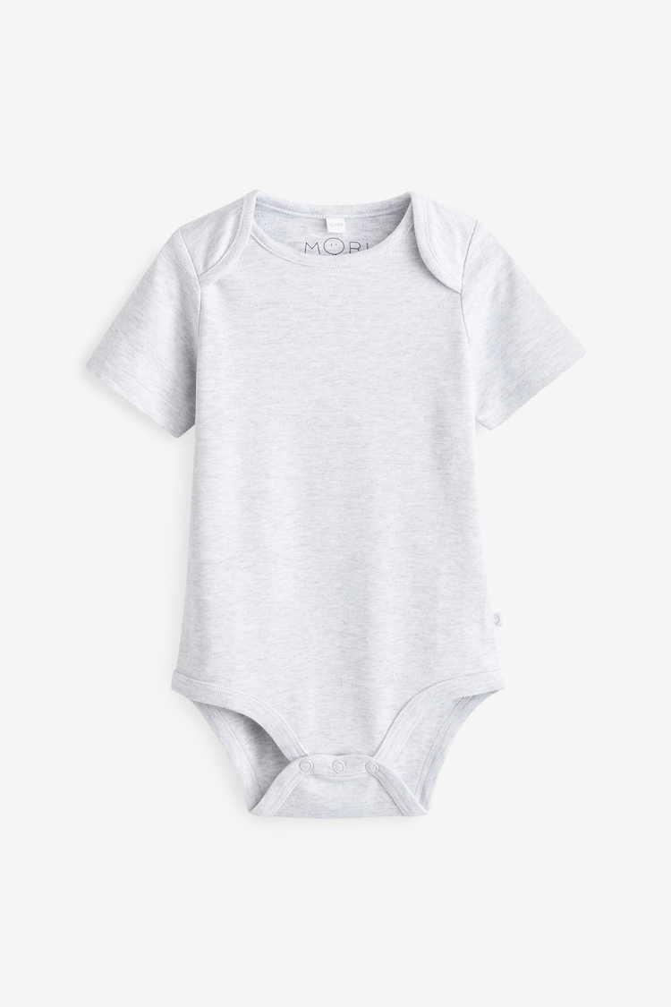 MORI Organic Cotton & Bamboo Short Sleeve Envelope Neckline Bodysuit - Image 2 of 3