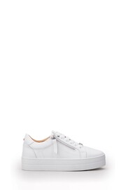 Moda In Pelle Abbiy Chunky Slab Sole Side Zip Lace Up Trainers - Image 1 of 4