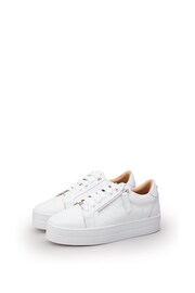 Moda In Pelle Abbiy Chunky Slab Sole Side Zip Lace Up Trainers - Image 2 of 4