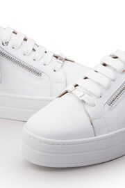 Moda In Pelle Abbiy Chunky Slab Sole Side Zip Lace Up Trainers - Image 4 of 4