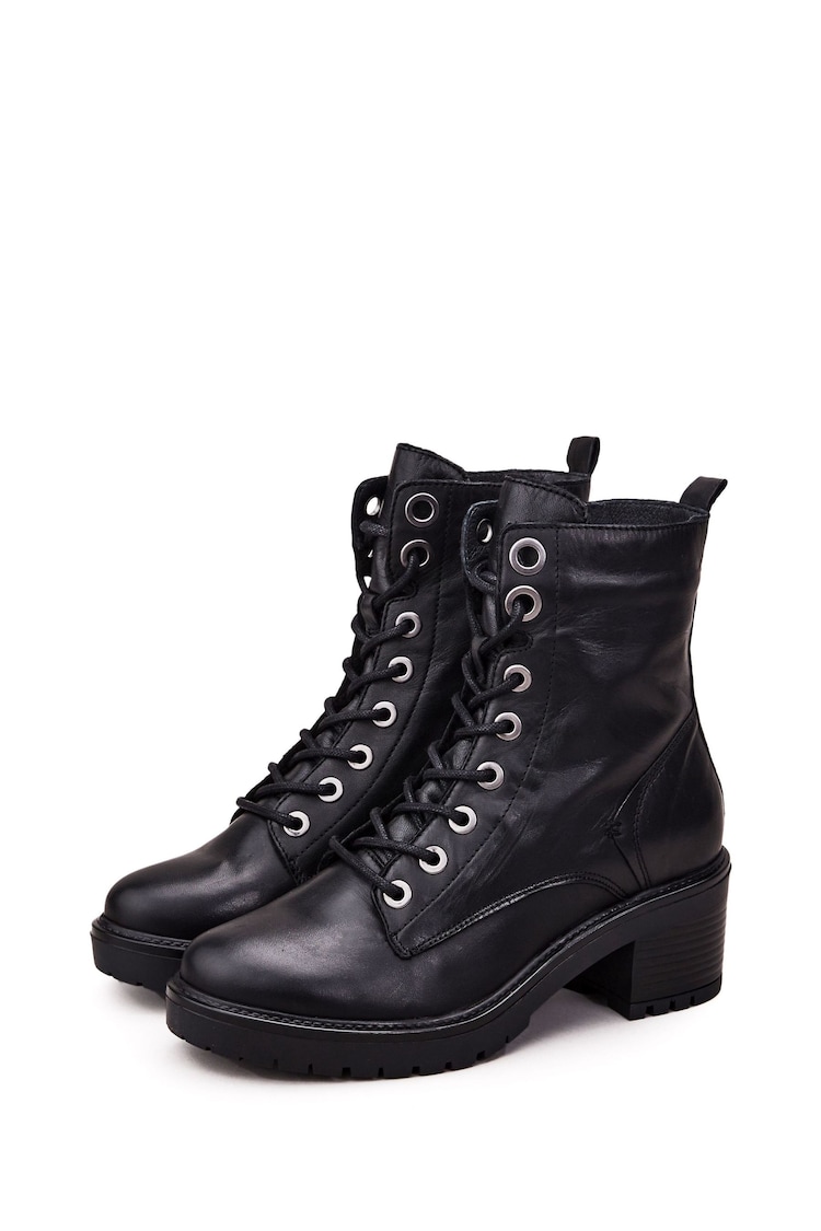 Moda In Pelle Bellzie Lace Up Leather Ankle Boots - Image 2 of 5