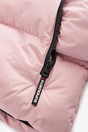 Superdry Pink Sports Puffer Coat - Image 11 of 12