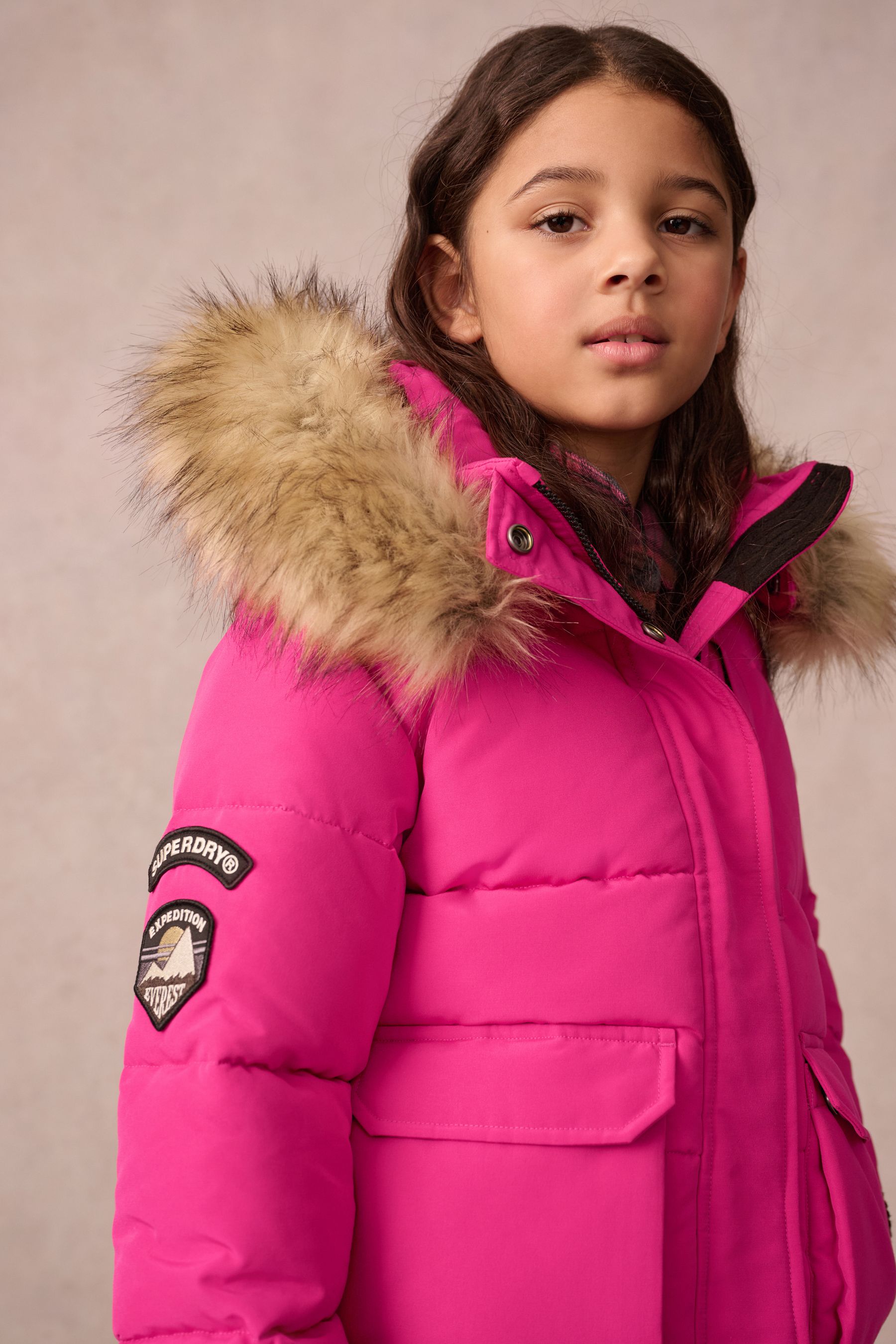 Superdry Pink Everest Bomber Coat