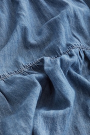 Blue Tiered Lightweight Denim Maxi Skirt - Image 6 of 6