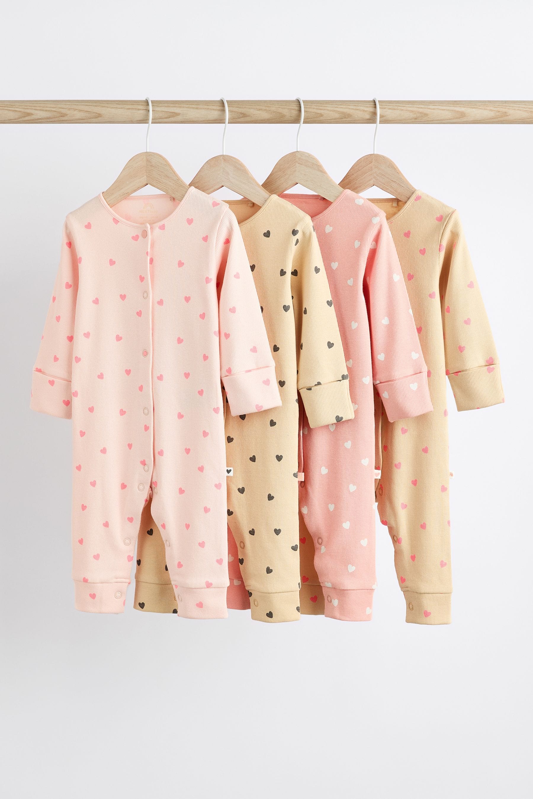 Buy Pink 4 Pack Baby Footless Sleepsuits 0mths 3yrs from the Next UK online shop