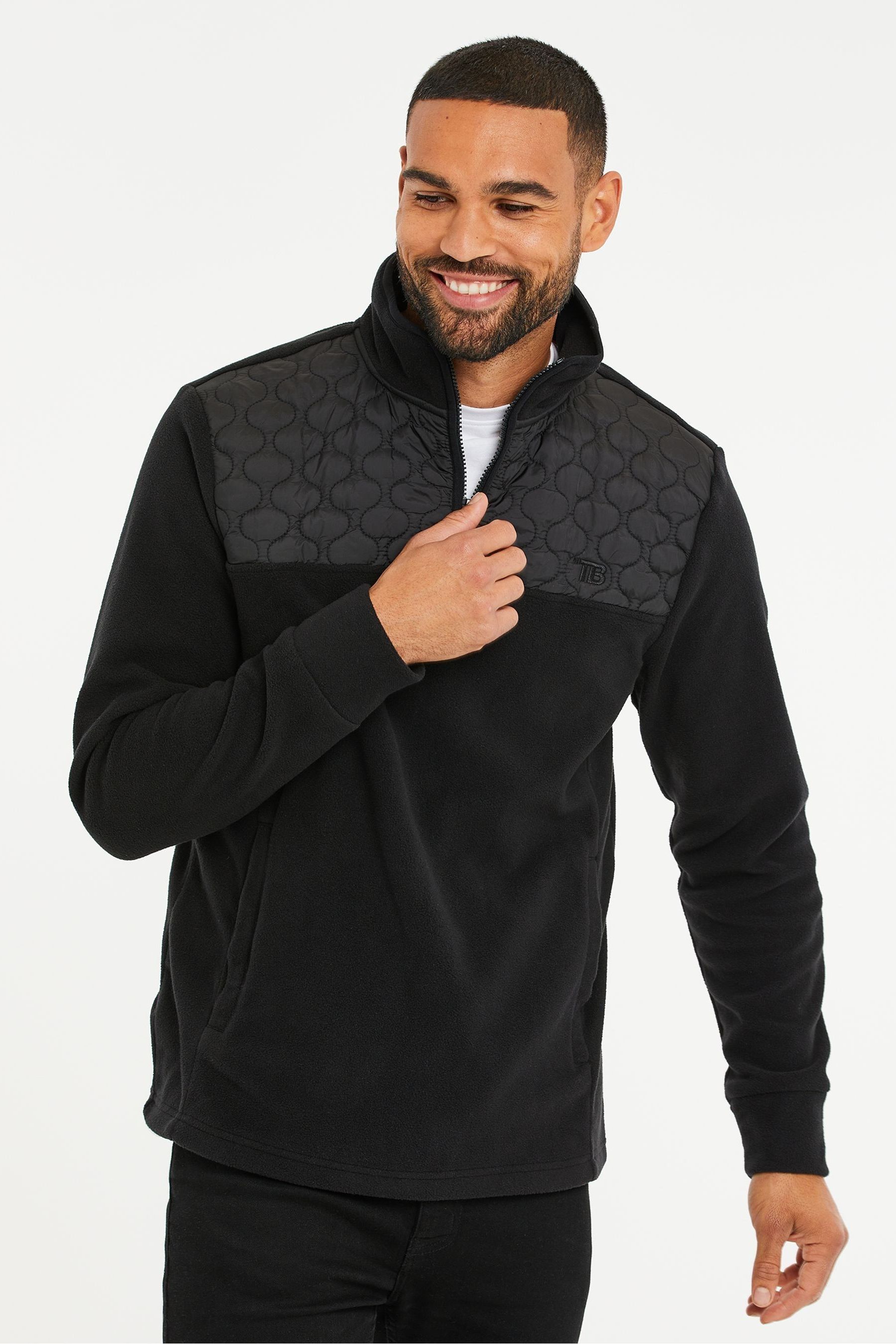 Quarter zip fleece with pockets deals