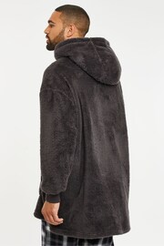 Threadbare Grey Oversized Blanket Hoodie - Image 4 of 5