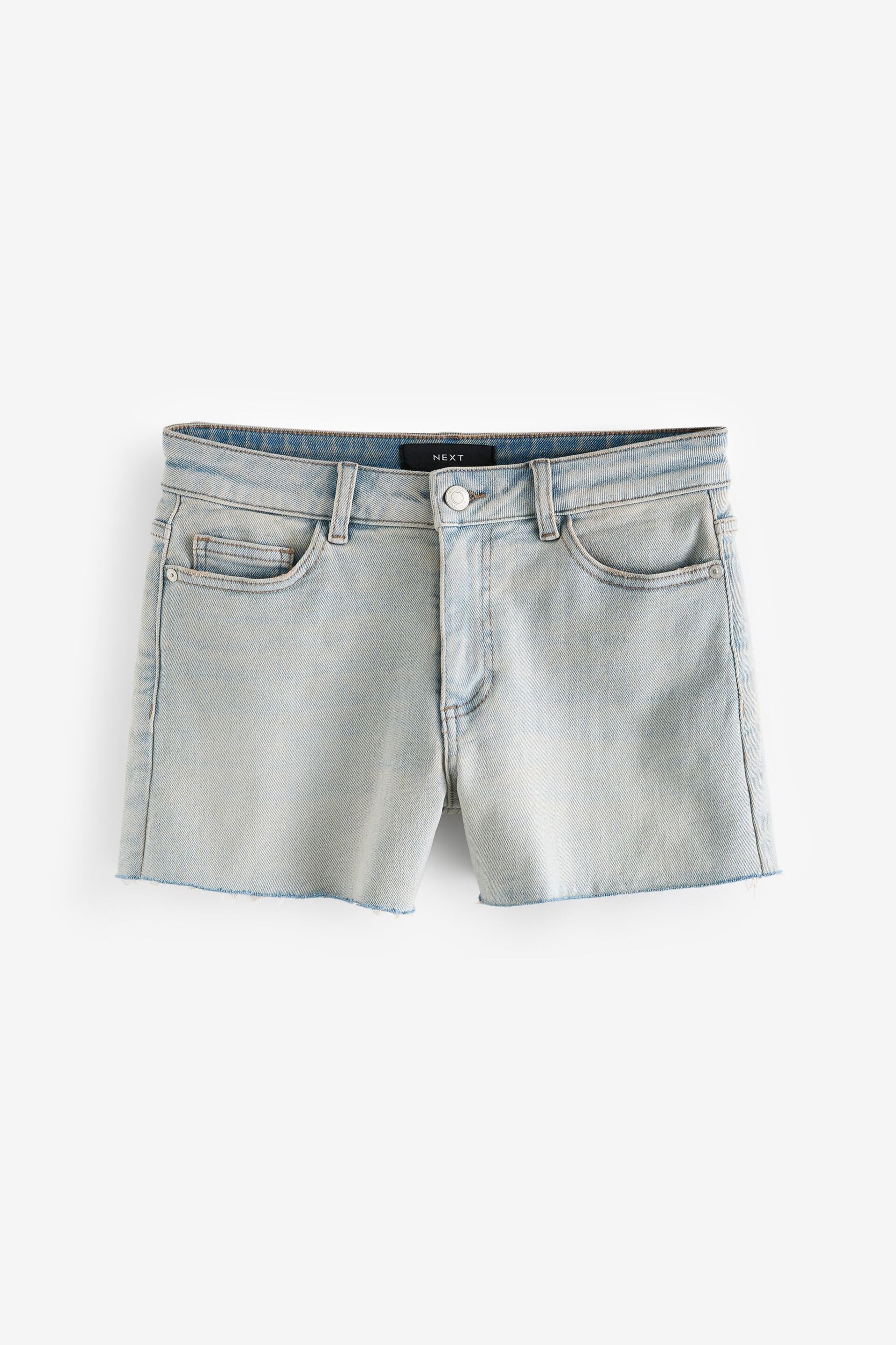 Pink Tint Super Soft Raw Hem Denim Shorts - Image 5 of 6