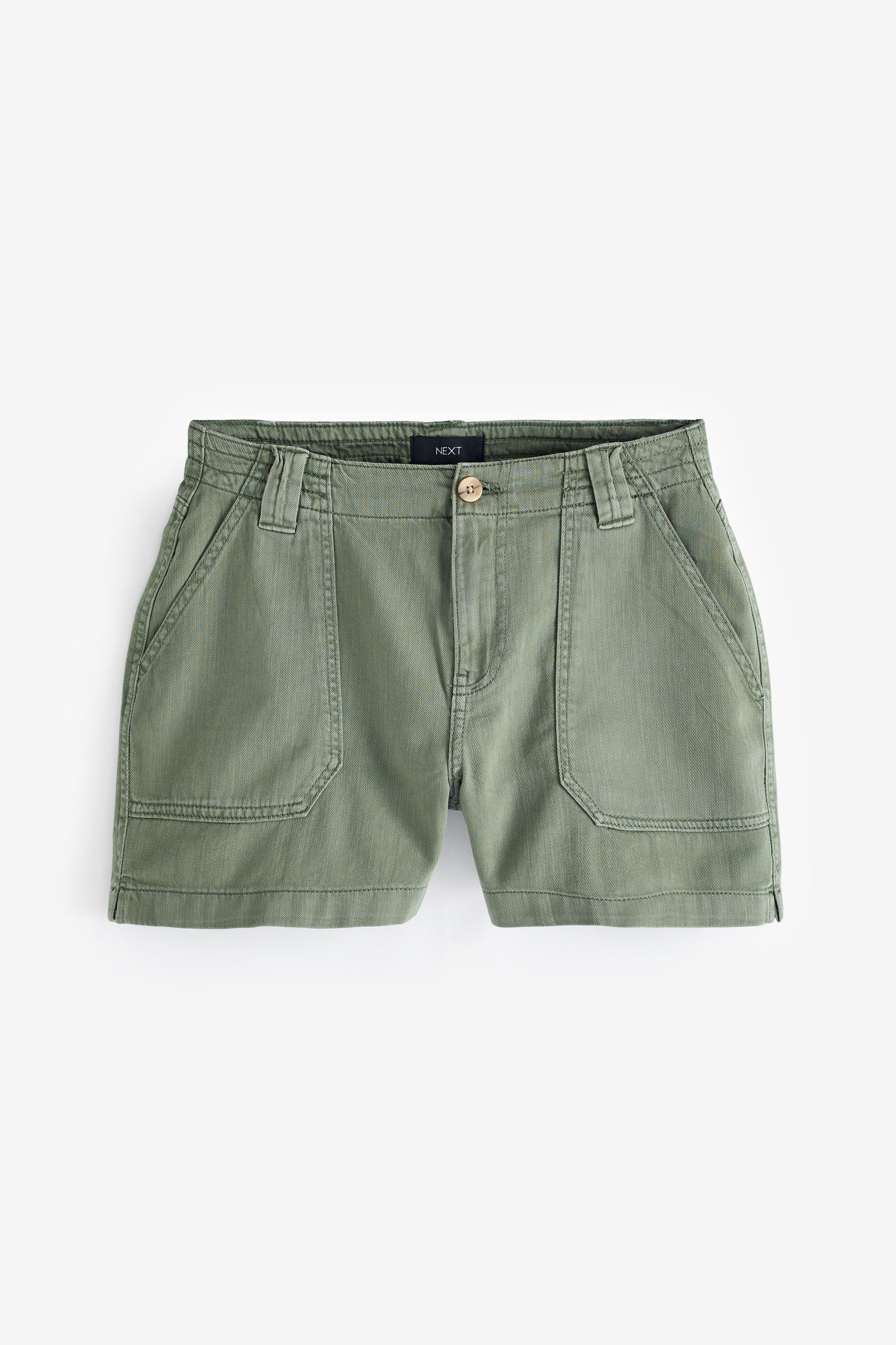 Khaki jean shorts hotsell