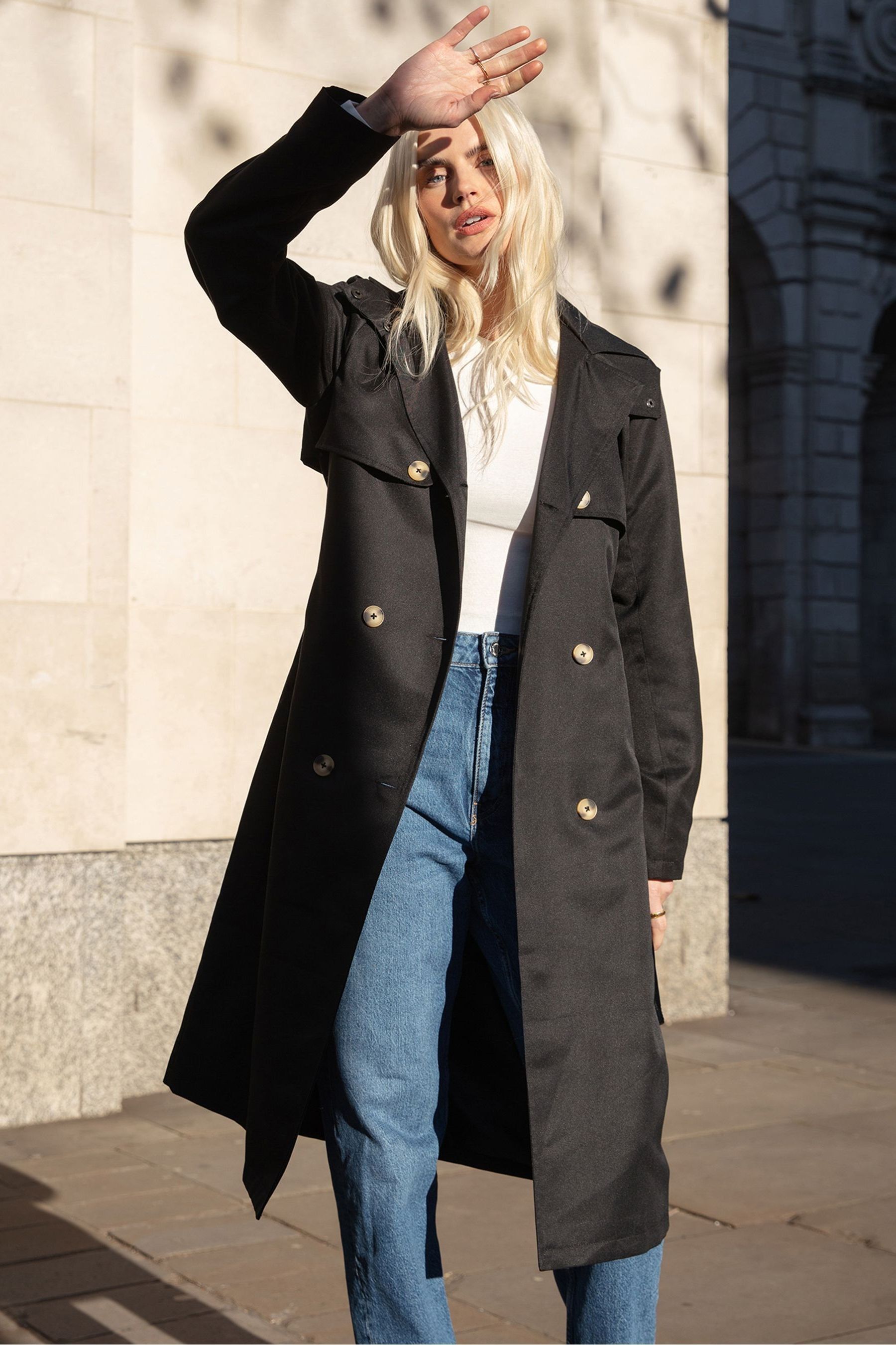 Hooded trench coat womens uk discount