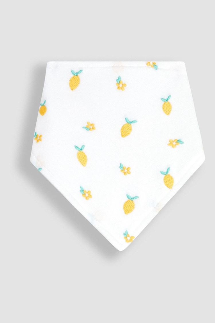 JoJo Maman Bébé Lemon 3-Pack Cotton Baby Dribble Bibs - Image 4 of 4